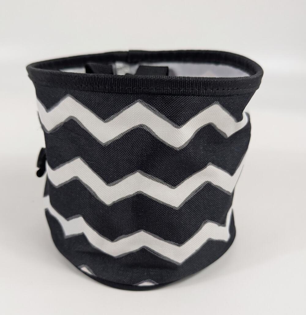 Thirty-One Oh Snap Bin Organizer Black & White Chevron Retired Pattern 6" Basket